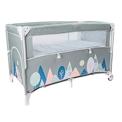 Манеж-кровать Amarobaby Transform Mountains прямоугольный зеленый 1